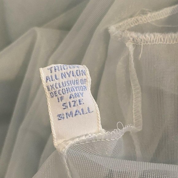 Vtg Vanity Fair Pale Blue Sheer Set Small Nylon Lace Chiffon 60s Robe Nightgown - Picture 6 of 9